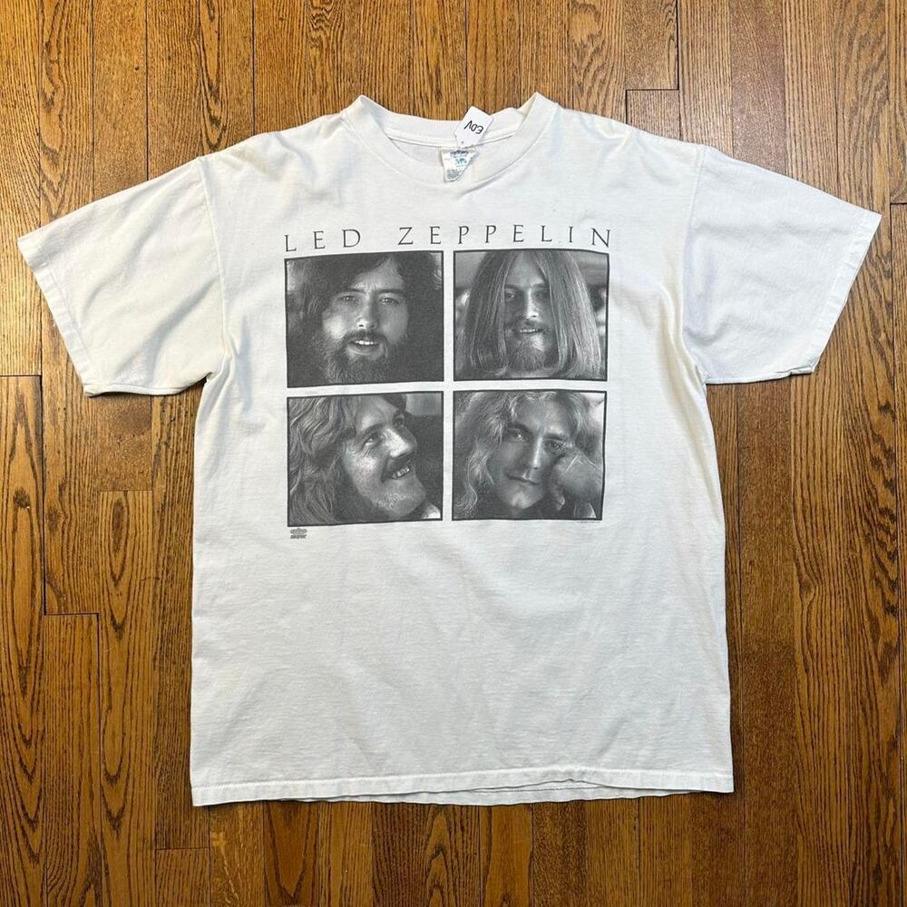 Vintage 90s Led Zeppelin 1992 Self Portrait Photo Rock Band T-Shirt